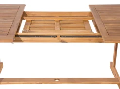 Beliani 8-Istuttava Ulkoruokailuryhma Akasiapuu Vaalea Puu Maui Cheap