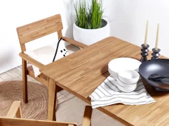 Beliani 6-Istuttava Ulkoruokailuryhma Vaalea Akasiapuu Fornelli Cheap