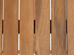 Beliani 6-Istuttava Ulkoruokailuryhma Aurinkovarjolla Vaalea Akasiapuu Maui Outlet