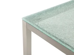 Beliani 6-Istuttava Ulkoruokailuryhma Lasitaso Tekstiilituolit Beige Grosseto Cheap