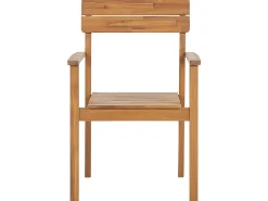 Beliani 4-Istuttava Ulkoruokailuryhma Vaalea Akasiapuu Fornelli New