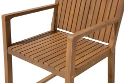 Beliani 8-Istuttava Ulkoruokailuryhma Akaasia Vaalea Puu Sassari Cheap