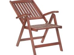 Beliani 6-Istuttava Ulkoruokailuryhma Aurinkovarjolla Tumma Akasiapuu Toscana Discount