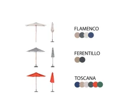 Beliani 6-Istuttava Ulkoruokailuryhma Aurinkovarjolla Tumma Akasiapuu Toscana Discount