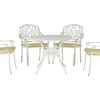 Beliani 4-Istuttava Ulkoruokailuryhma Alumiini Valkoinen Ancona Cheap