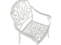 Beliani 4-Istuttava Ulkoruokailuryhma Alumiini Valkoinen Ancona Cheap