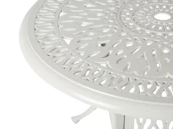 Beliani 4-Istuttava Ulkoruokailuryhma Alumiini Valkoinen Ancona Cheap