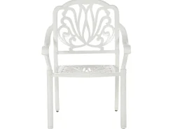 Beliani 4-Istuttava Ulkoruokailuryhma Alumiini Valkoinen Ancona Cheap