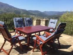 Beliani 6-Istuttava Ulkoruokailuryhma Akasiapuu Sininen Toscana Cheap