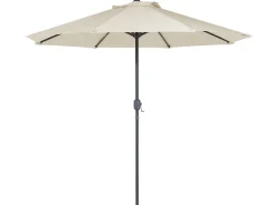 Beliani 4-Istuttava Ulkoruokailuryhma Aurinkovarjolla Alumiini Ruskea Sapri Sale