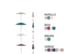 Beliani 4-Istuttava Ulkoruokailuryhma Aurinkovarjolla Alumiini Ruskea Sapri Sale