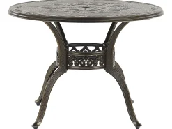 Beliani 4-Istuttava Ulkoruokailuryhma Aurinkovarjolla Alumiini Ruskea Sapri Sale