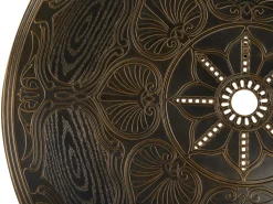 Beliani 4-Istuttava Ulkoruokailuryhma Aurinkovarjolla Alumiini Ruskea Sapri Sale