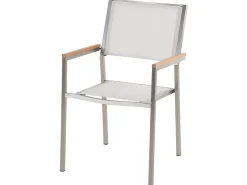 Beliani 8-Istuttava Ulkoruokailuryhma 3-Osainen Graniittitaso Tekstiilituolit Musta/Valkoinen Grosseto Store