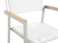 Beliani 8-Istuttava Ulkoruokailuryhma 3-Osainen Graniittitaso Tekstiilituolit Musta/Valkoinen Grosseto Store