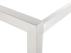 Beliani 8-Istuttava Ulkoruokailuryhma 3-Osainen Graniittitaso Tekstiilituolit Musta/Valkoinen Grosseto Store