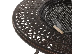 Beliani 4-Istuttava Ulkoruokailuryhma Alumiini Grilli Tummanruskea Manfria Clearance