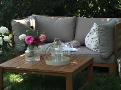 Beliani 2-Istuttava Ulkosohva Akasiapuu Ruskeanharmaa Trani Discount