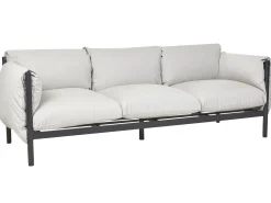 Beliani 3-Istuttava Ulkosohva Alumiini Vaaleanharmaa Esperia Best