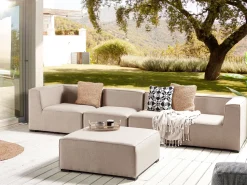 Beliani 4-Istuttava Ulkosohva Ja Rahi Kangas Beige Arezzo Clearance