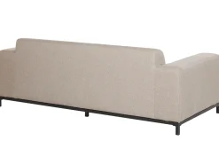 Beliani 3-Istuttava Ulkosohva Kangas Beige/Musta Rovigo Cheap