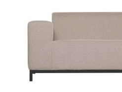 Beliani 3-Istuttava Ulkosohva Kangas Beige/Musta Rovigo Cheap