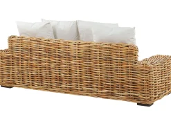 Beliani 3-Istuttava Ulkosohva Rottinkinen Ruskea Forli Flash Sale