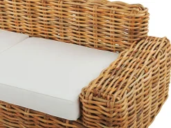 Beliani 3-Istuttava Ulkosohva Rottinkinen Ruskea Forli Flash Sale