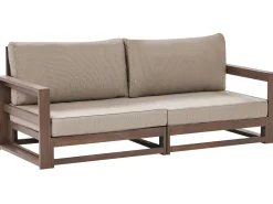 Beliani 2-Istuttava Ulkosohva Sertifioitu Akaasia Tumma Puu Timor Ii Online