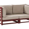 Beliani 2-Istuttava Ulkosohva Sertifioitu Akasiapuu Mahonginruskea Trani Clearance
