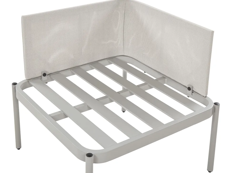 Beliani 2-Istuttava Ulkosohvaryhma Alumiini Vaaleanharmaa Terracina Store