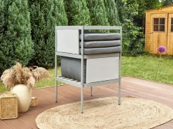 Beliani 2-Istuttava Ulkosohvaryhma Alumiini Vaaleanharmaa Terracina Store