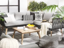 Beliani 5-Istuttava Ulkosohvaryhma Akaasia Musta Alcamo Hot