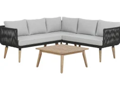 Beliani 5-Istuttava Ulkosohvaryhma Akaasia Musta Alcamo Hot