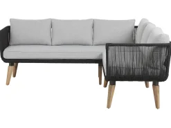 Beliani 5-Istuttava Ulkosohvaryhma Akaasia Musta Alcamo Hot