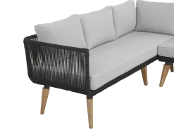 Beliani 5-Istuttava Ulkosohvaryhma Akaasia Musta Alcamo Hot