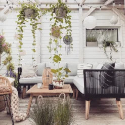 Beliani 5-Istuttava Ulkosohvaryhma Akaasia Musta Alcamo Hot