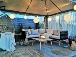 Beliani 5-Istuttava Ulkosohvaryhma Akaasia Musta Alcamo Hot