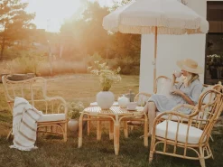 Beliani 4-Istuttava Ulkosohvaryhma Rottinki Luonnonvari Brindisi Best