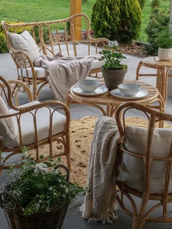 Beliani 4-Istuttava Ulkosohvaryhma Rottinki Luonnonvari Brindisi Best