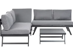 Beliani 5-Istuttava Ulkosohvaryhma Alumiini Harmaa Coccorino Hot