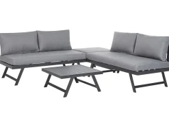Beliani 5-Istuttava Ulkosohvaryhma Alumiini Harmaa Coccorino Hot