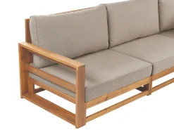 Beliani 5-Istuttava Ulkosohvaryhma Akaasia Vaalea Puu Timor Ii Store