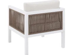 Beliani 5-Istuttava Ulkosohvaryhma Alumiini Valkoinen/Ruskea Borello Cheap