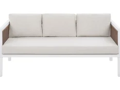 Beliani 5-Istuttava Ulkosohvaryhma Alumiini Valkoinen/Ruskea Borello Cheap