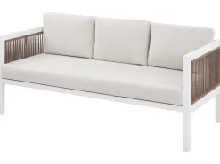 Beliani 5-Istuttava Ulkosohvaryhma Alumiini Valkoinen/Ruskea Borello Cheap