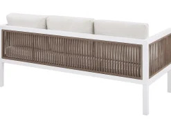 Beliani 5-Istuttava Ulkosohvaryhma Alumiini Valkoinen/Ruskea Borello Cheap