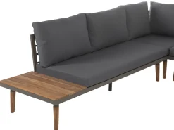 Beliani 5-Istuttava Ulkosohvaryhma Akasiapuu Harmaa Corato Fashion