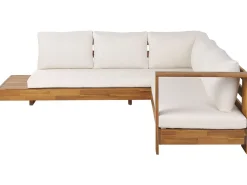 Beliani 5-Istuttava Ulkosohvaryhma Akasiapuu Vasenk. Valkoinen Marettimo Cheap