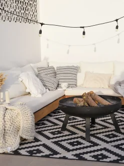 Beliani 5-Istuttava Ulkosohvaryhma Akasiapuu Vasenk. Valkoinen Marettimo Cheap